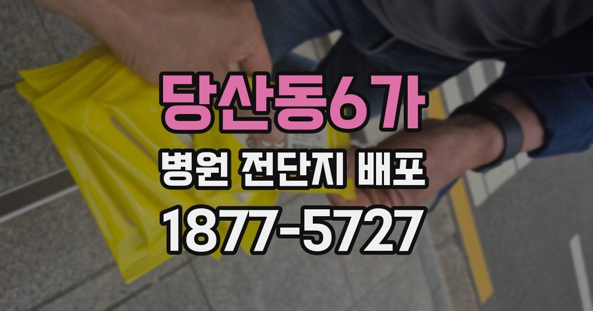 당산동6가 병원 전단지 배포