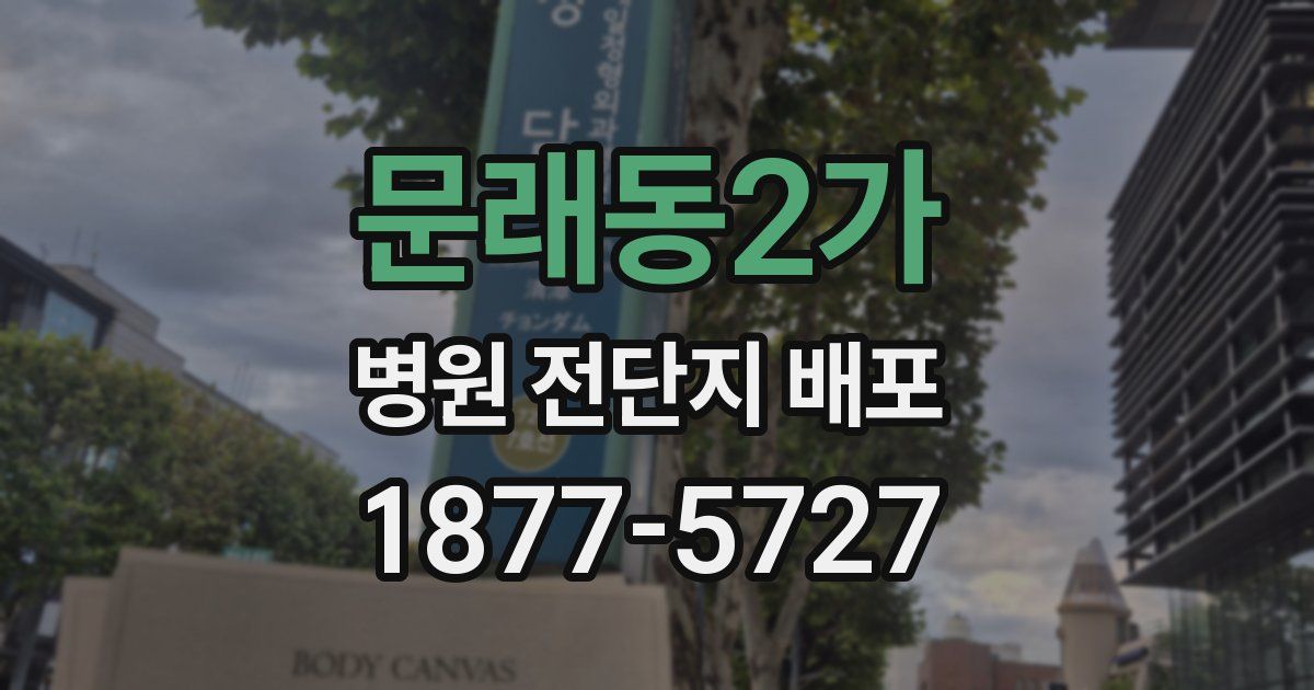 문래동2가 병원 전단지 배포