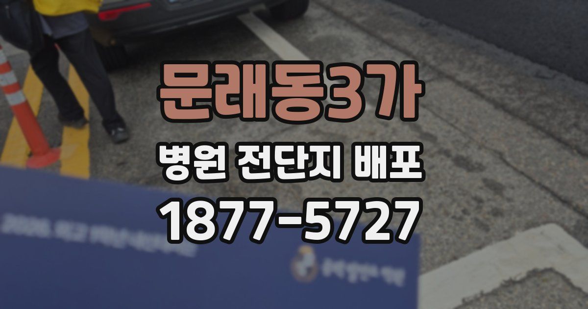 문래동3가 병원 전단지 배포
