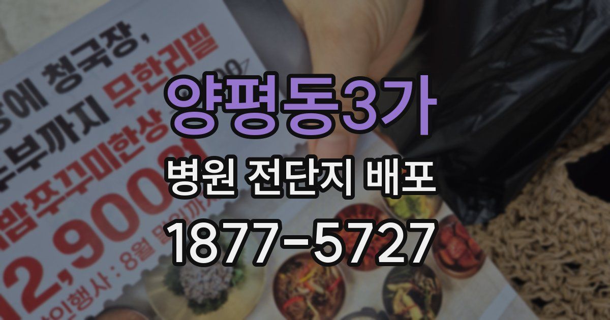 양평동3가 병원 전단지 배포