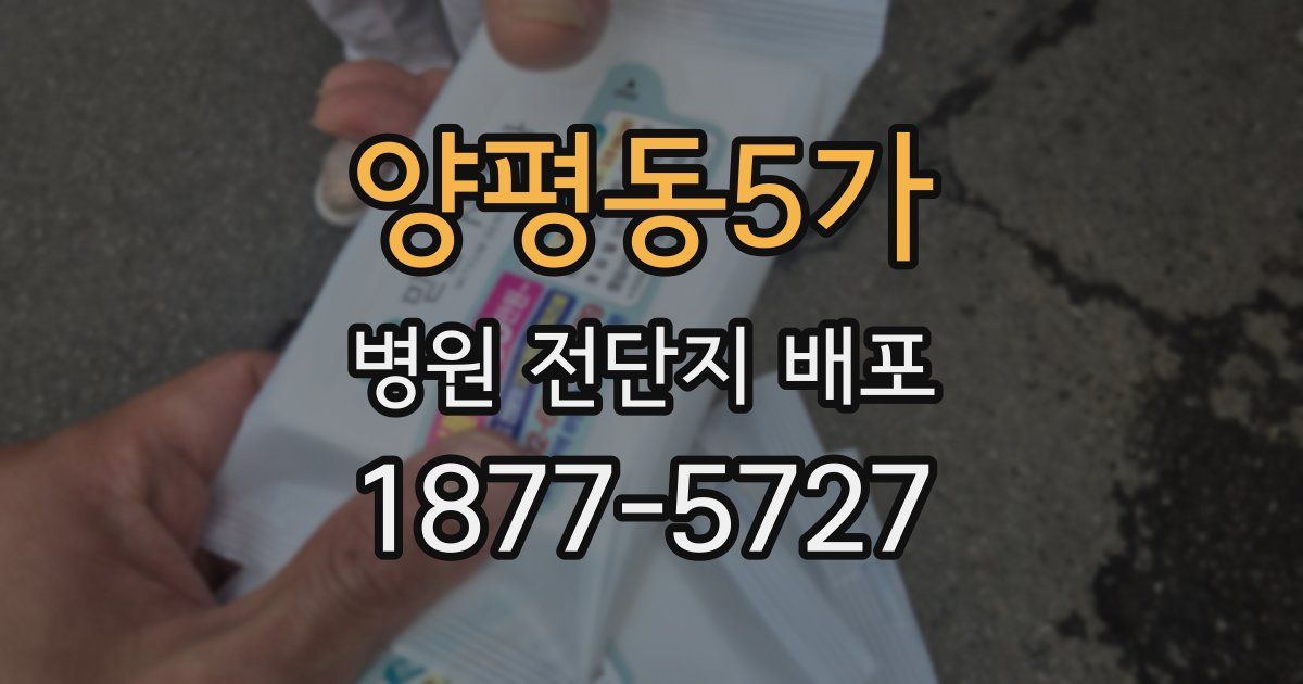 양평동5가 병원 전단지 배포