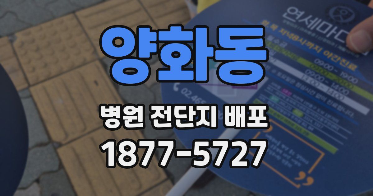 양화동 병원 전단지 배포