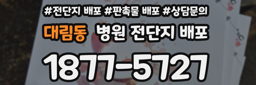 대림동 병원 전단지 배포