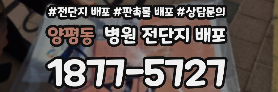 양평동 병원 전단지 배포