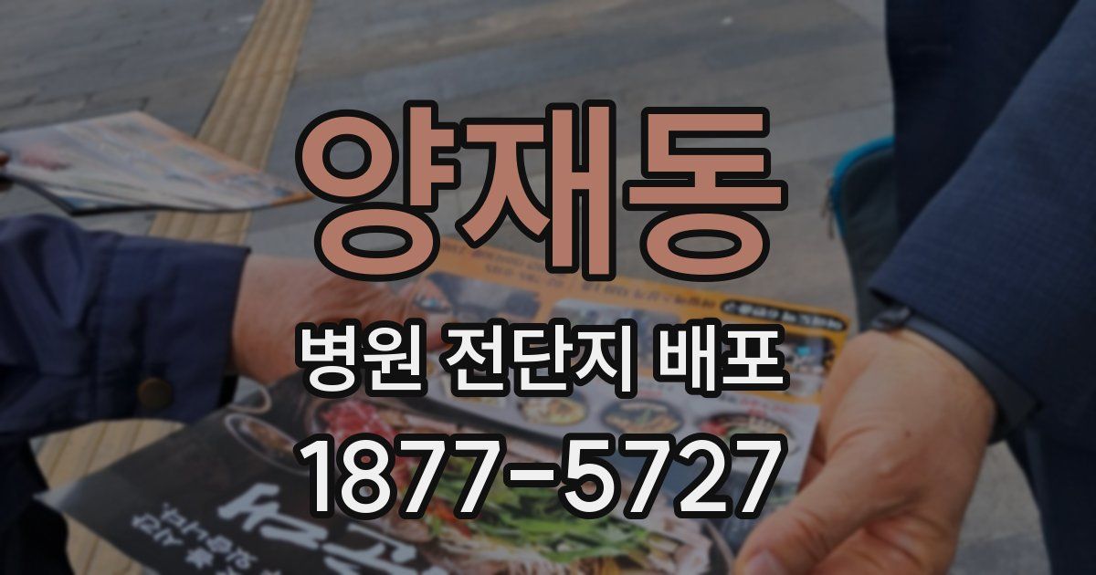 양재동 병원 전단지 배포