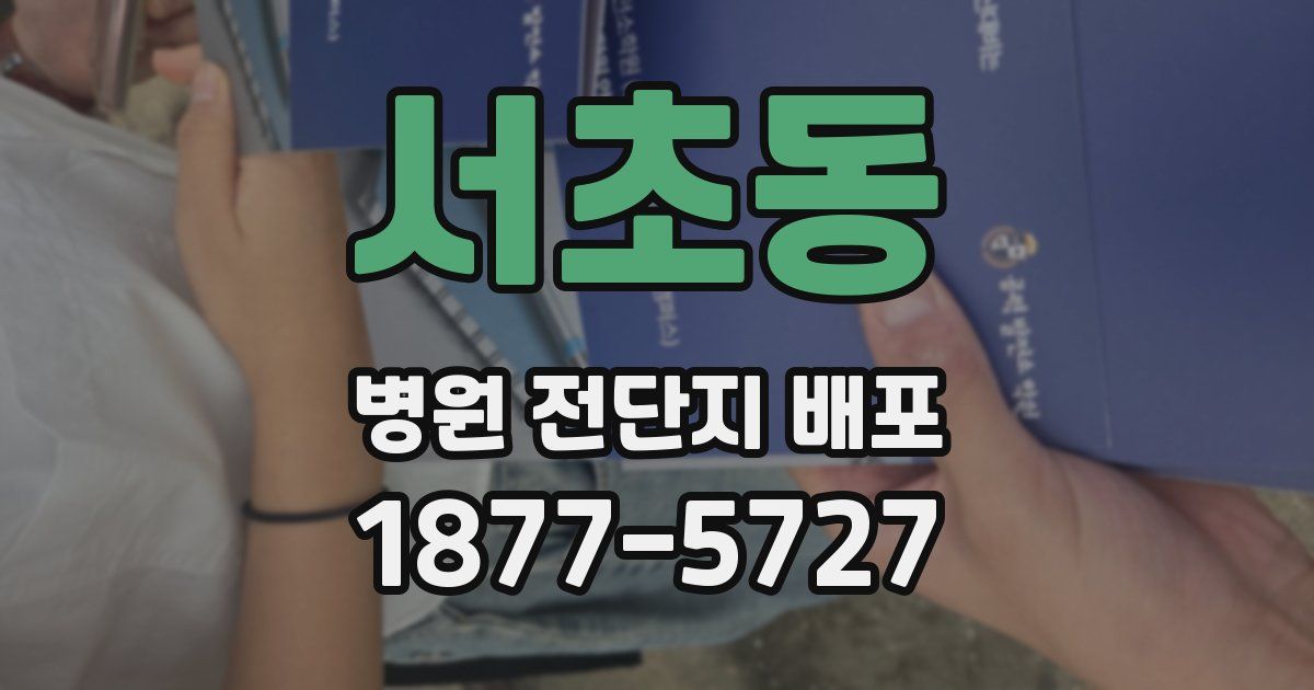 서초동 병원 전단지 배포