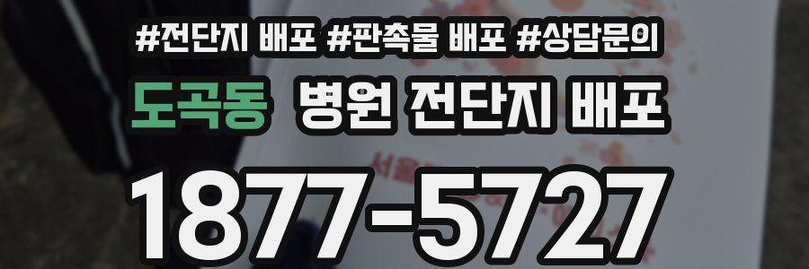 도곡동 병원 전단지 배포