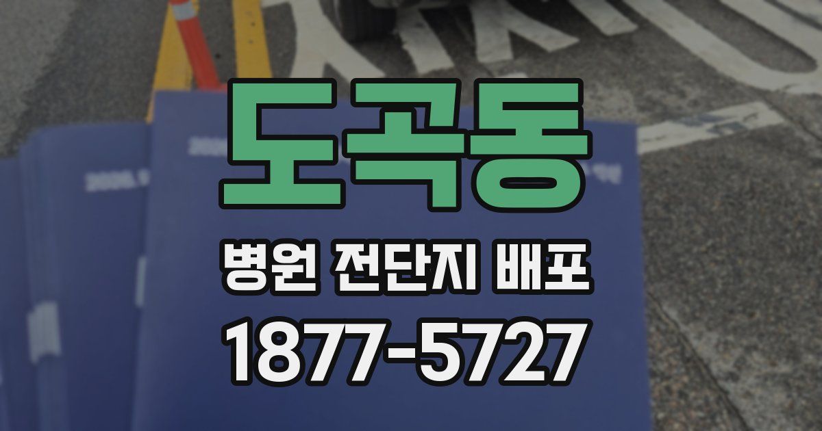 도곡동 병원 전단지 배포