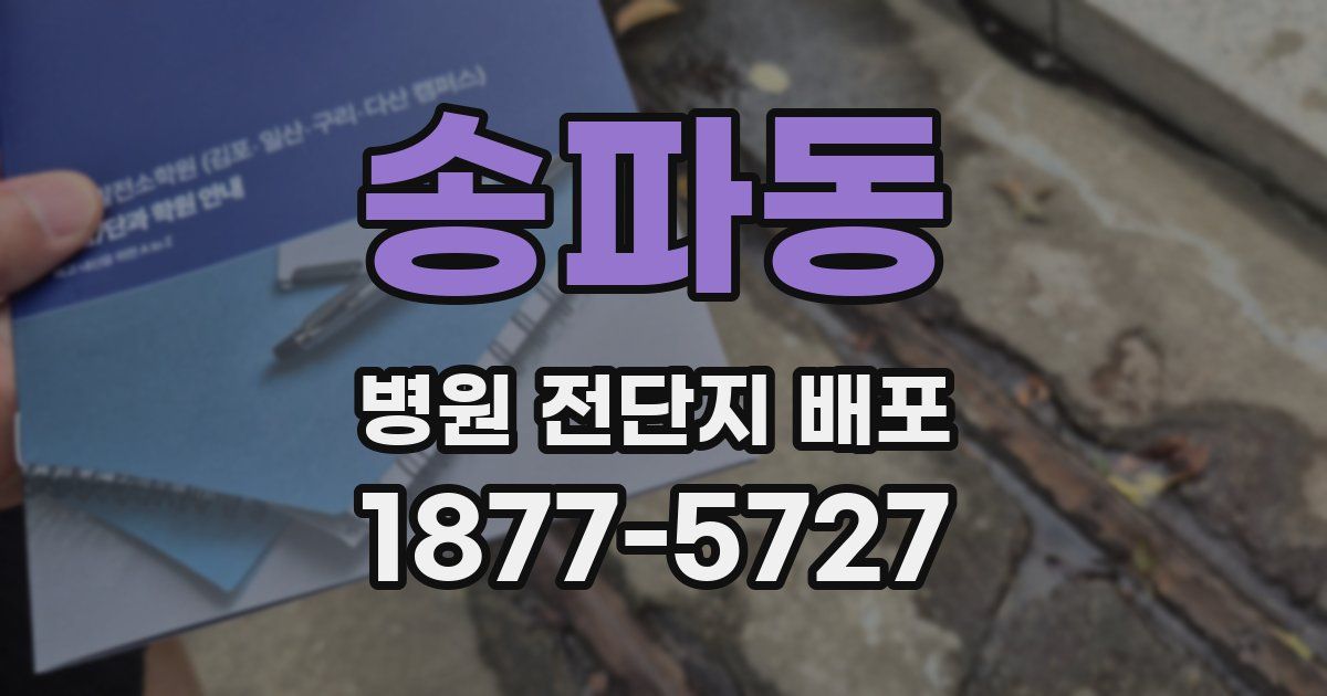 송파동 병원 전단지 배포
