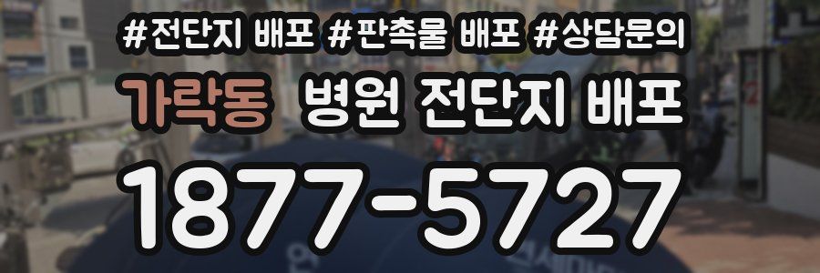 가락동 병원 전단지 배포