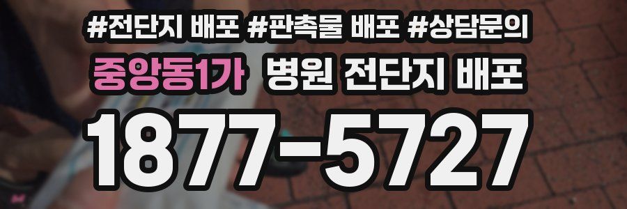 중앙동1가 병원 전단지 배포