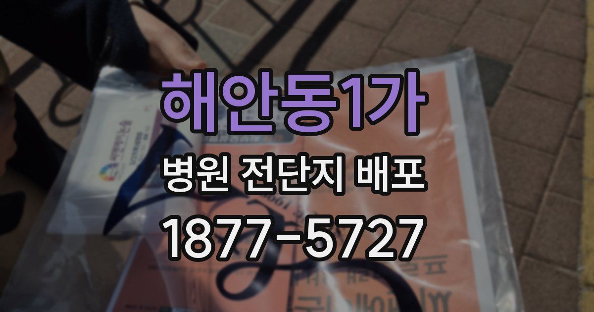 해안동1가 병원 전단지 배포