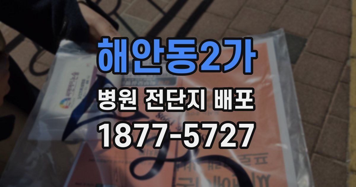 해안동2가 병원 전단지 배포
