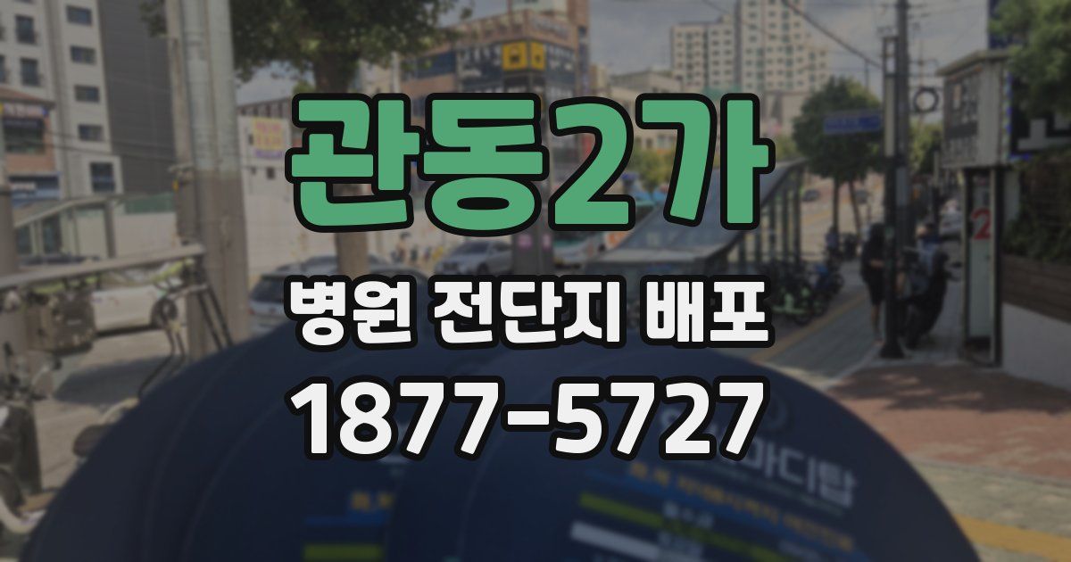 관동2가 병원 전단지 배포