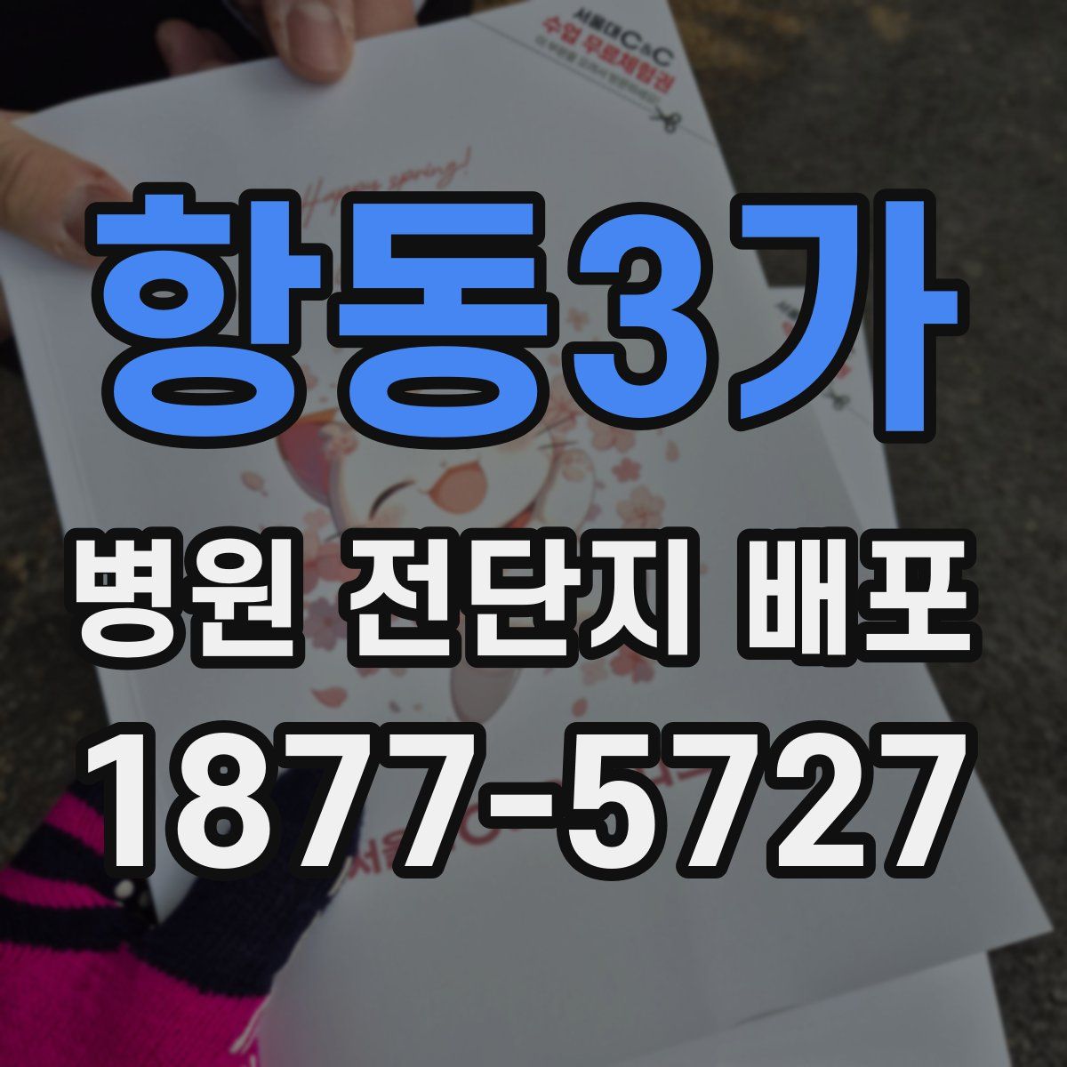 항동3가 병원 전단지 배포
