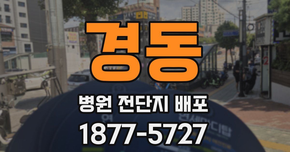 경동 병원 전단지 배포