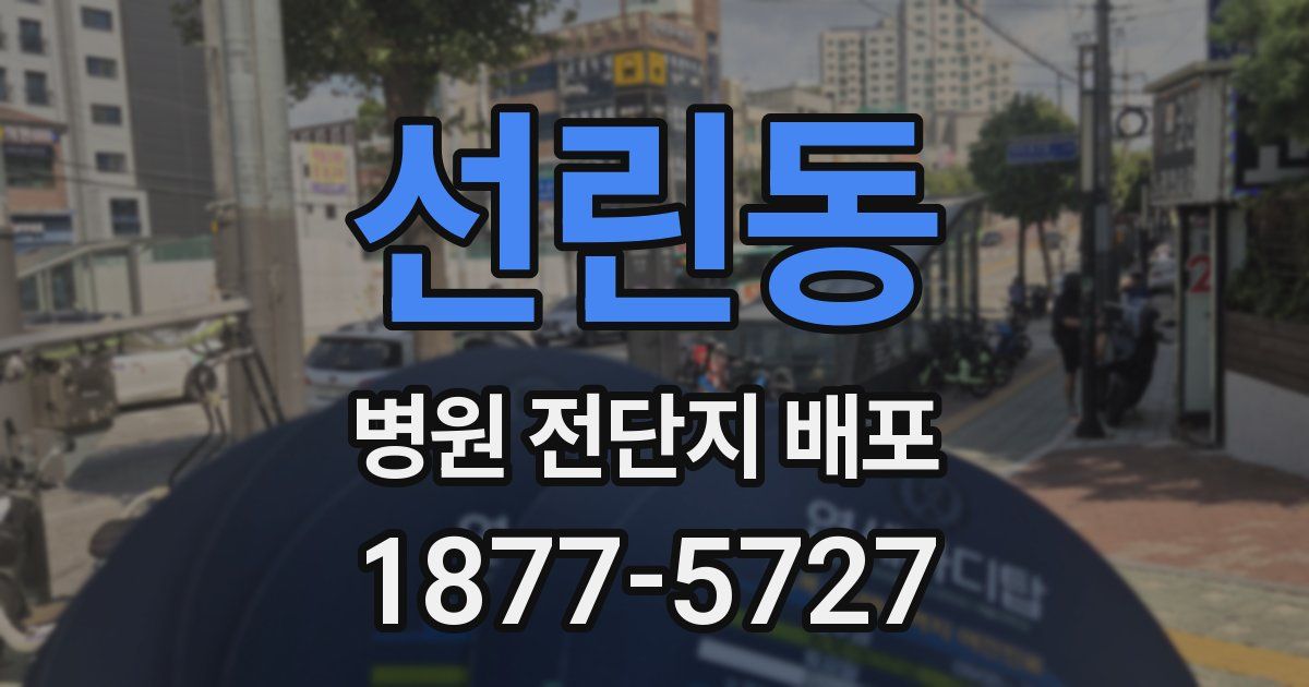 선린동 병원 전단지 배포