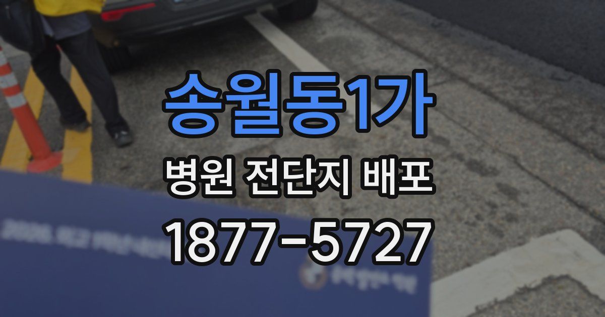 송월동1가 병원 전단지 배포