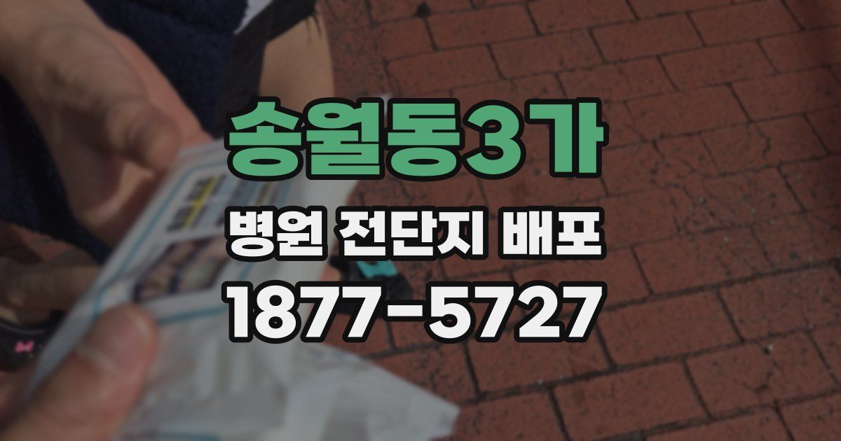 송월동3가 병원 전단지 배포