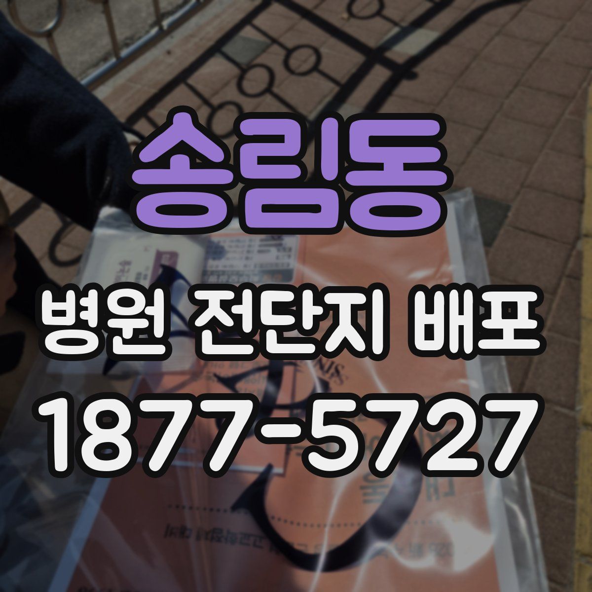 송림동 병원 전단지 배포