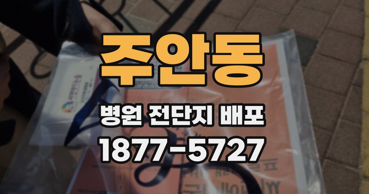 주안동 병원 전단지 배포
