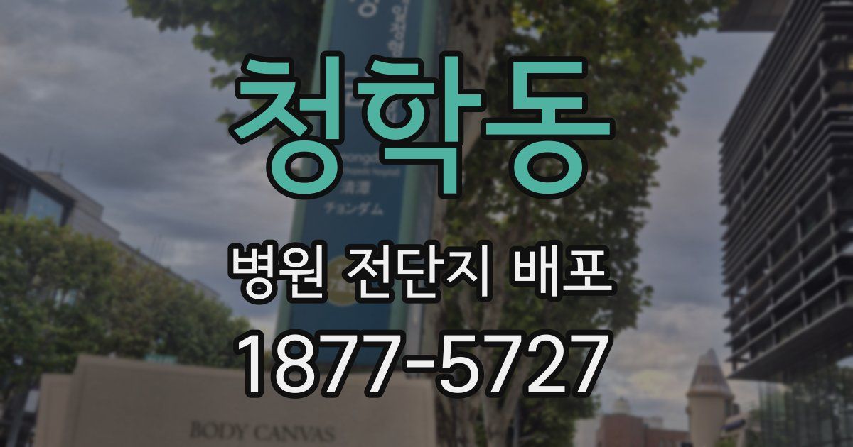 청학동 병원 전단지 배포