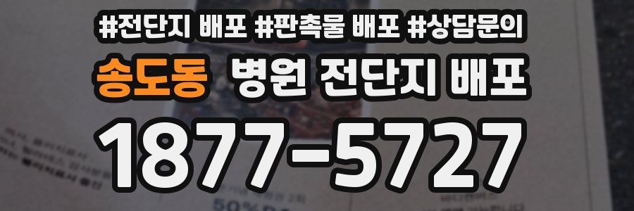 송도동 병원 전단지 배포