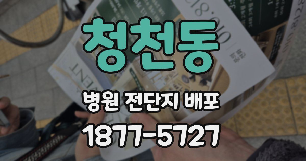 청천동 병원 전단지 배포