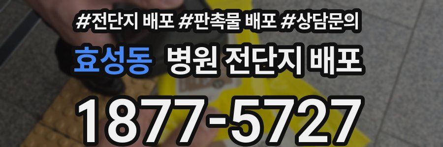 효성동 병원 전단지 배포