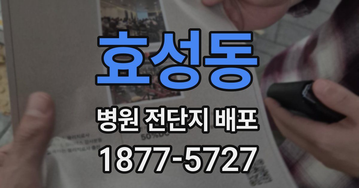 효성동 병원 전단지 배포