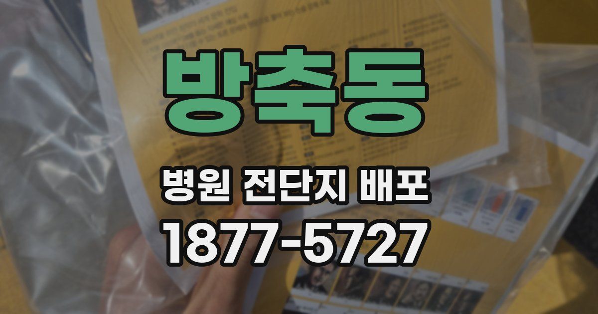 방축동 병원 전단지 배포