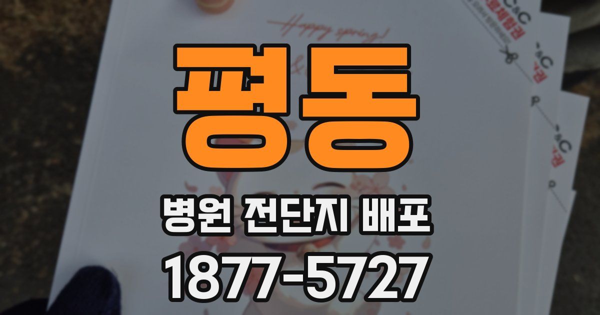 평동 병원 전단지 배포