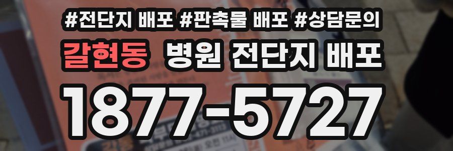 갈현동 병원 전단지 배포