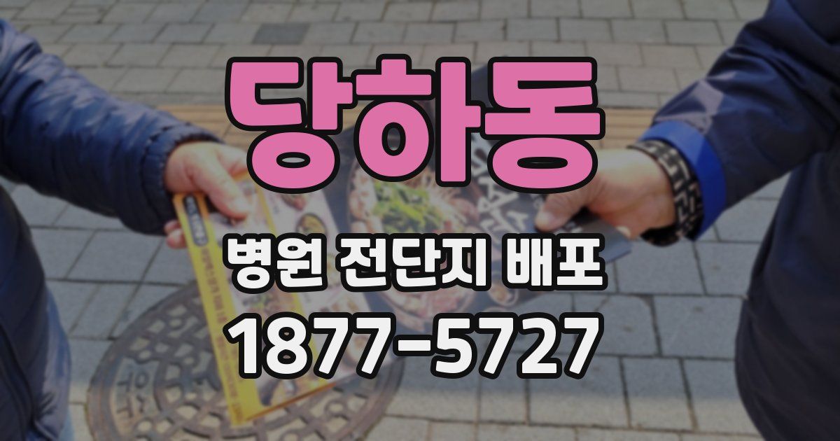 당하동 병원 전단지 배포