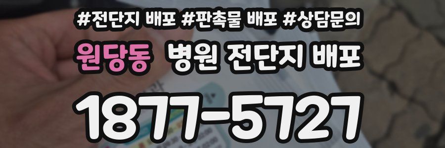 원당동 병원 전단지 배포