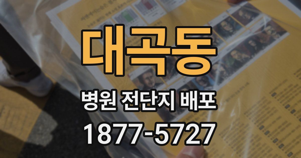 대곡동 병원 전단지 배포
