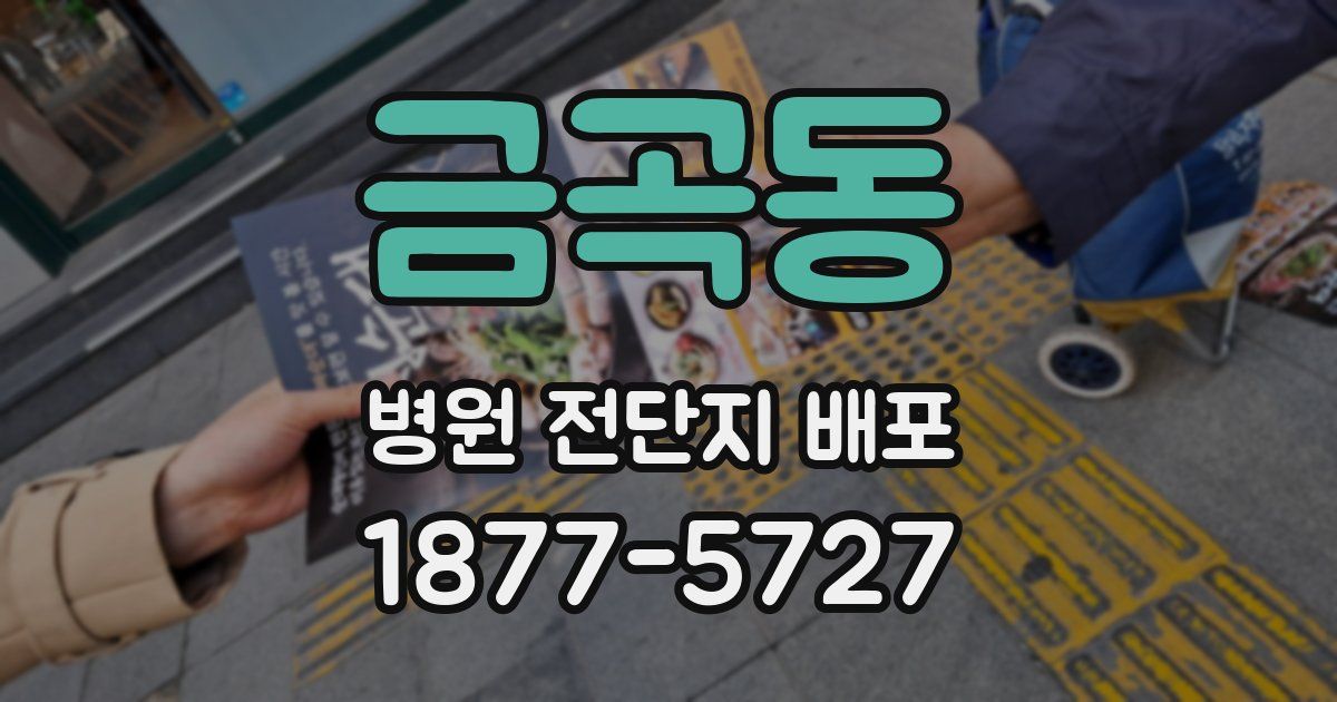 금곡동 병원 전단지 배포