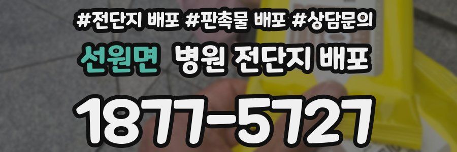 선원면 병원 전단지 배포