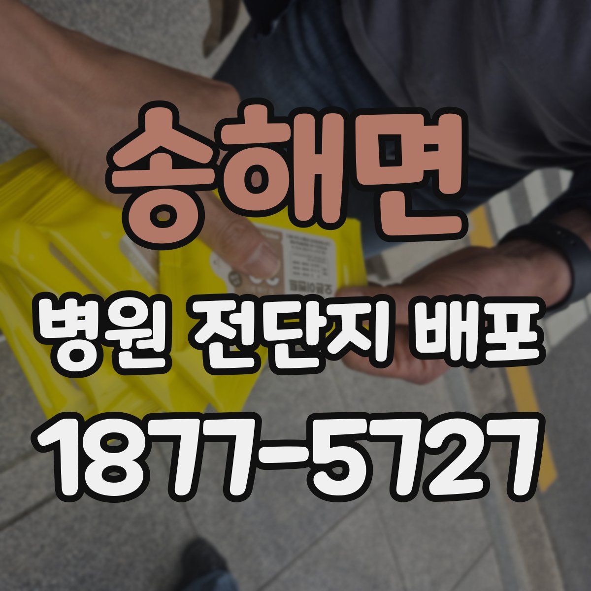 송해면 병원 전단지 배포