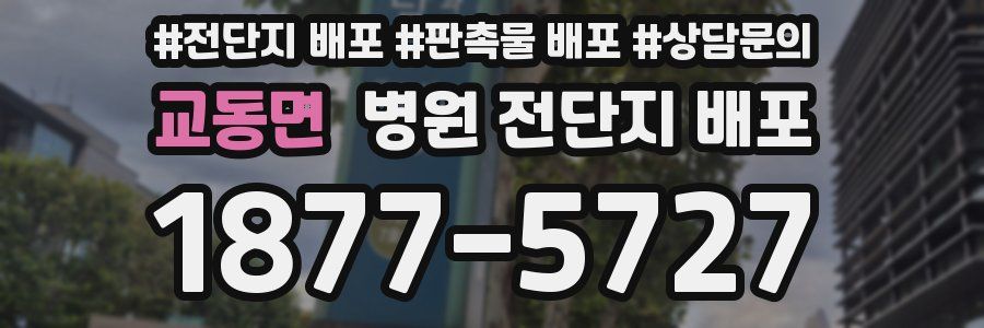 교동면 병원 전단지 배포