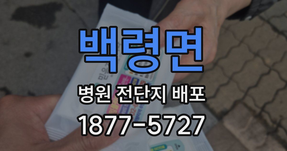 백령면 병원 전단지 배포