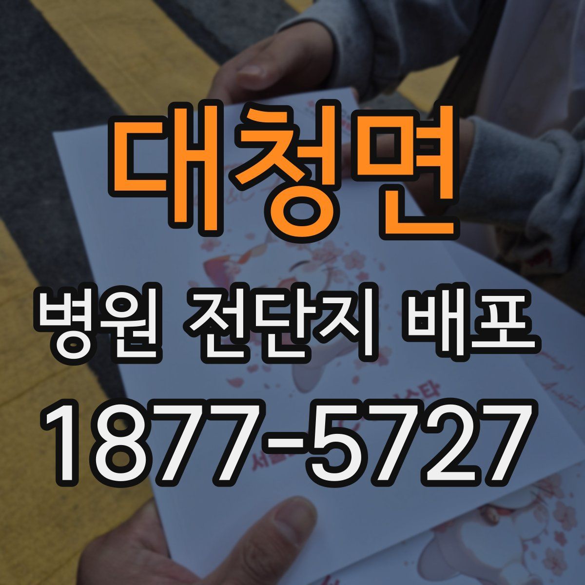 대청면 병원 전단지 배포