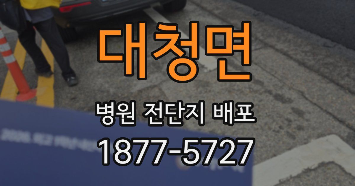 대청면 병원 전단지 배포