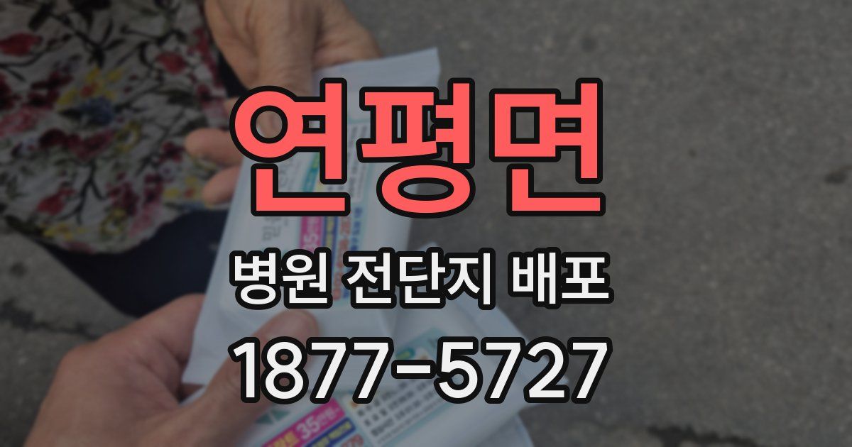 연평면 병원 전단지 배포