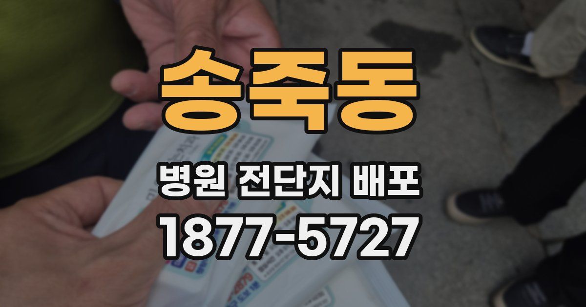 송죽동 병원 전단지 배포