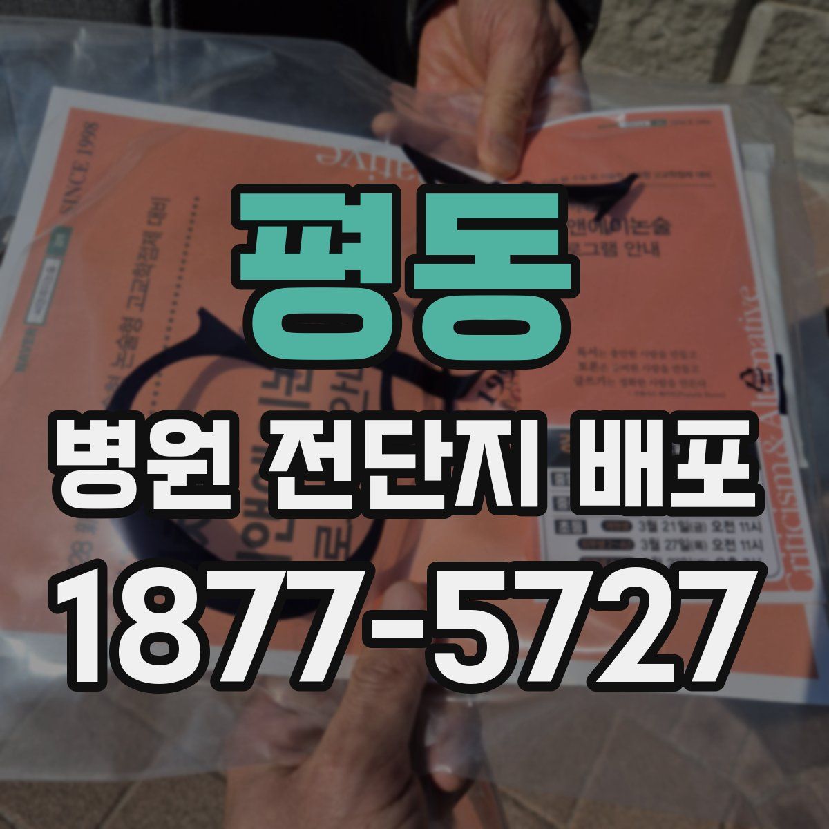 평동 병원 전단지 배포