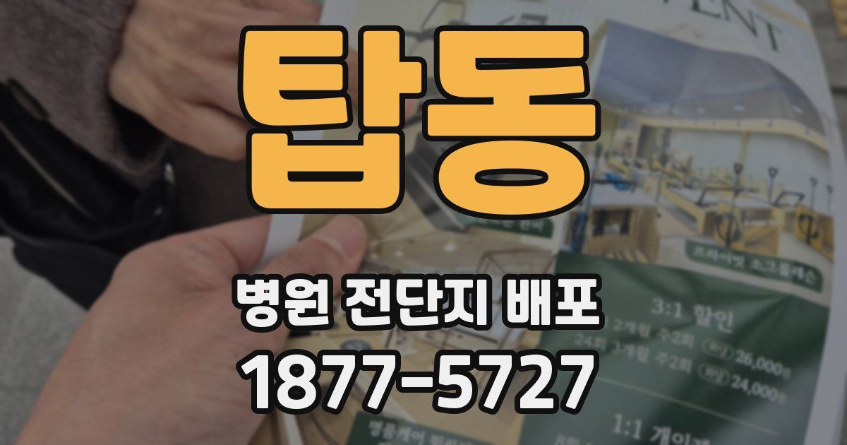 탑동 병원 전단지 배포