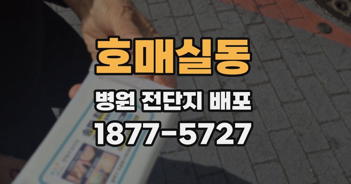 호매실동 병원 전단지 배포