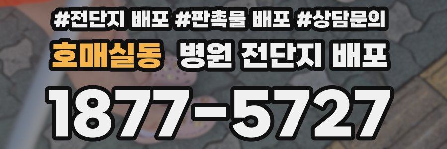 호매실동 병원 전단지 배포
