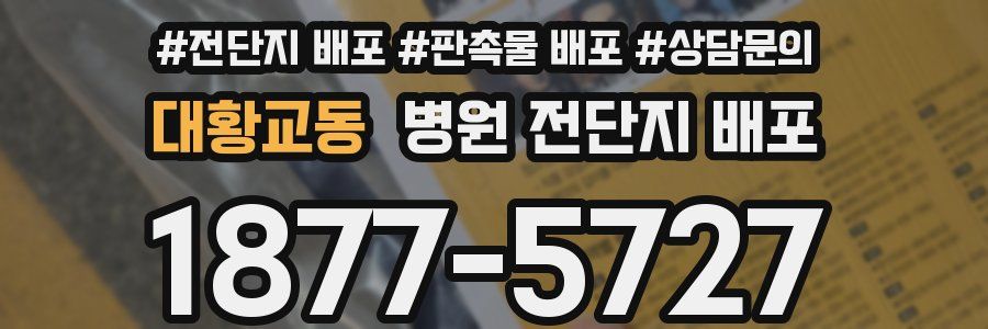 대황교동 병원 전단지 배포
